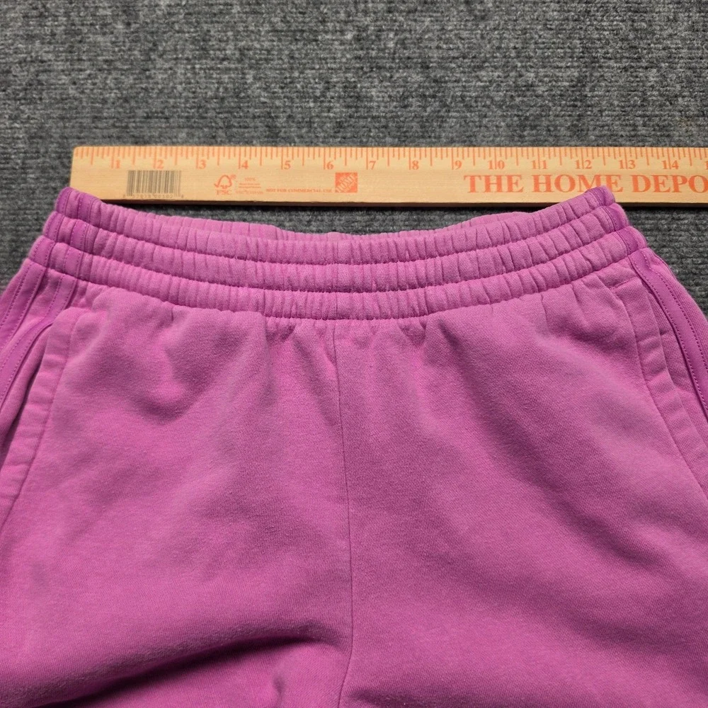 Adidas Girls Joggers XL 16 Pink Fleece Sweatpants 3-Stripes Athletic Pants
